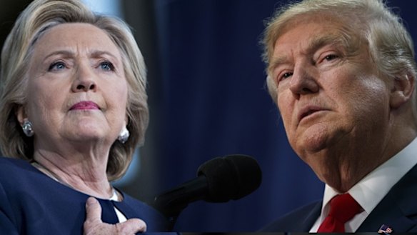 No election like it: Divisive presidential nominees Hillary Clinton and Donald Trump.