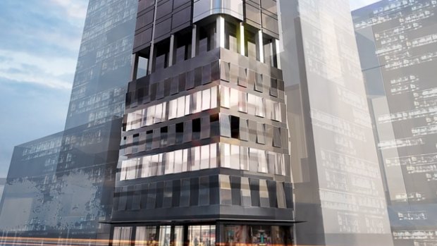 Knocked back: The tall skinny tower proposed for 338 Queen Street. 