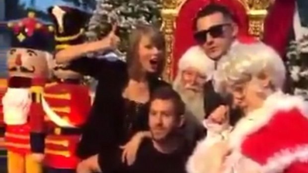 Calvin Harris surprised Taylor Swift with a Christmas-themed birthday party with Santa, Mrs Claus and penguins all in attendance.
