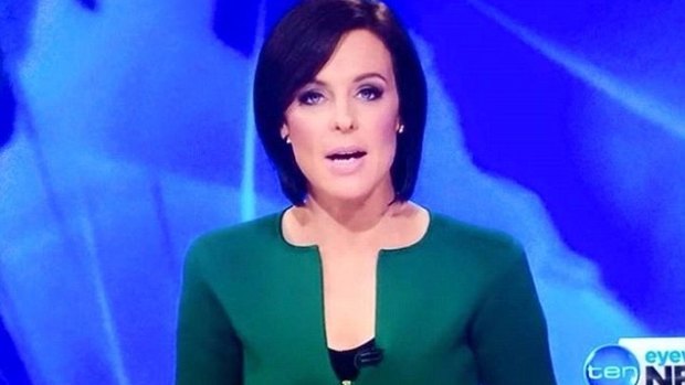 That escalated quickly: Ten's Natarsha Belling wearing the jacket over the weekend.