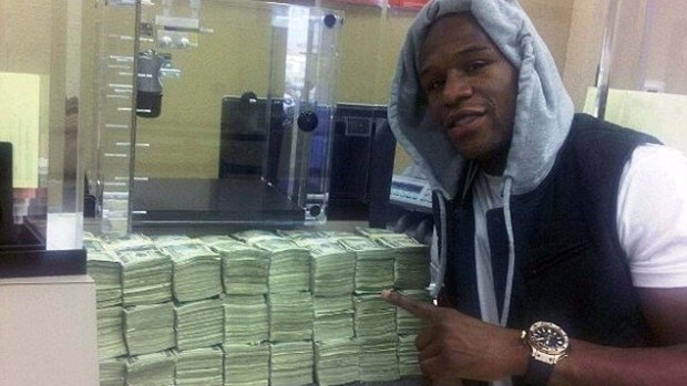 In the money: Floyd Mayweather.