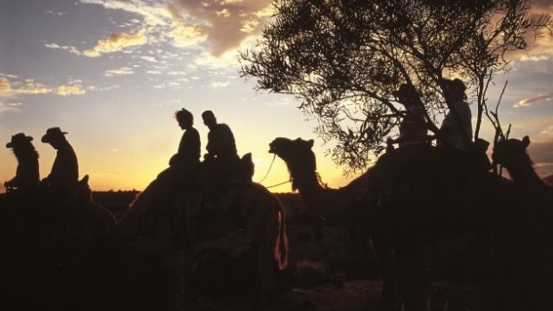 Camel rides are a novel way to view Uluru. 