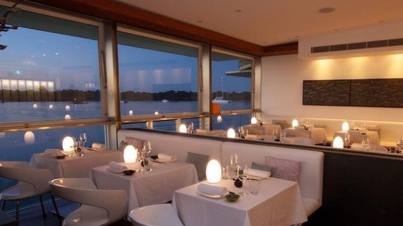 Waterfront dining at Wasabi restaurant.