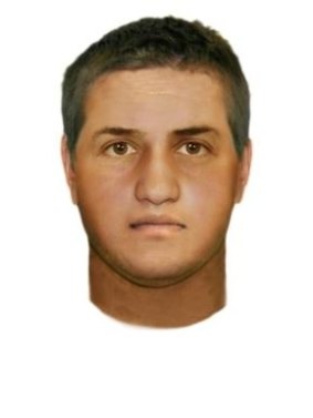 The computer-generated image of the man wanted over a sexual assault.