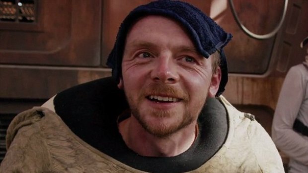 Simon Pegg as Unkar Plutt on The Force Awakens.