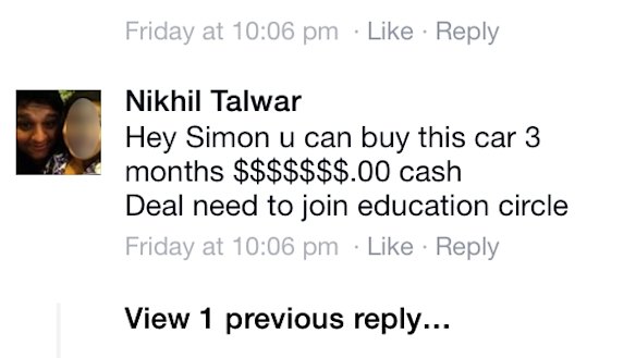 Nikhil Talwar's Facebook page.