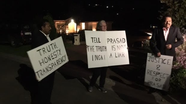 The Andrew McNabb-led demonstration outside a Liberal fundraiser that has led to moves to oust him from the party.