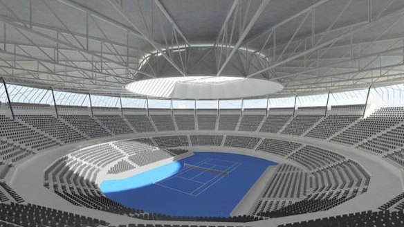 Renovations: The artist's impression of the roof at Ken Rosewall Arena.