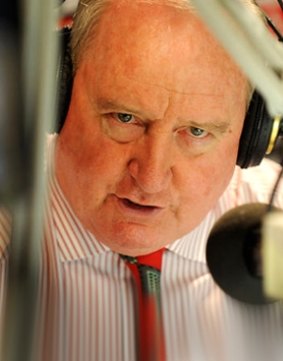 Conservative radio host Alan Jones, not holding back.