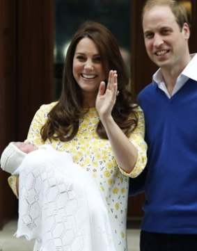 Kate Middleton and Prince William present their new daughter.