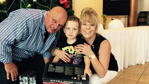 Geoff and Susan Metcalfe with grandson, Jai.