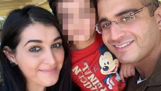 Orlando shooter Omar Mateen, his second wife Noor Salman and their son.