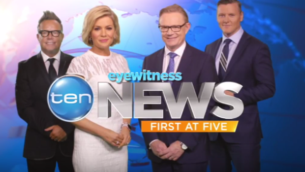 Ten's Sydney news team in 2016.