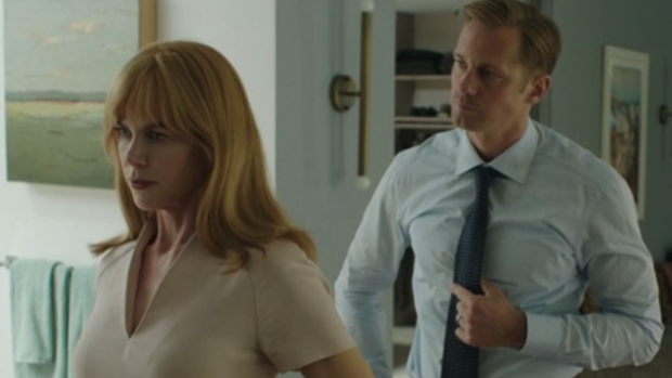 Nicole Kidman with her on-screen husband Alexander Skarsgård in Big Little Lies. 