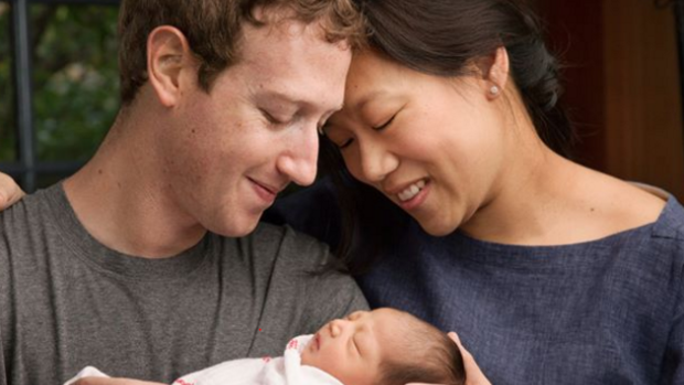 Mark Zuckerberg and his wife Priscilla Chan with their daughter Max in a picture they posted on Facebook this week announcing the initiative.
