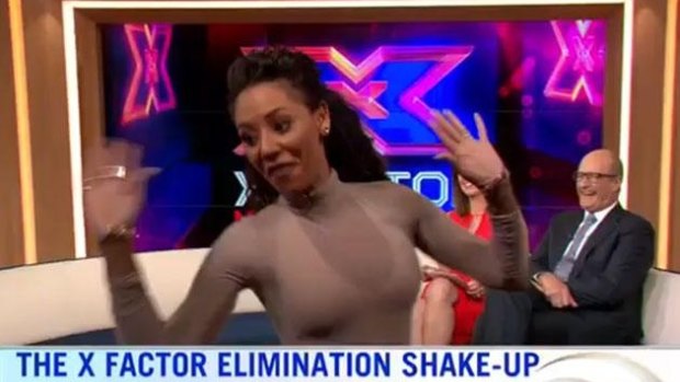 Mel B's faux walkout on Sunrise when pushed about her ongoing feud with Iggy Azalea.