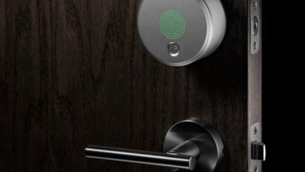 August Smart Lock system lets you in with a virtual key sent to a smartphone.