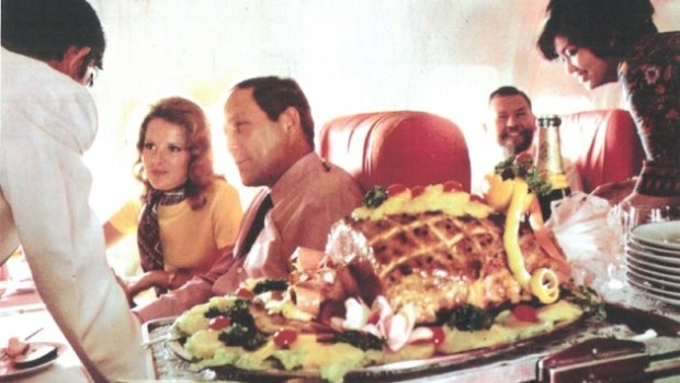 Slice of ham? Singapore Airlines' gourmet in-flight meal in 1979. 