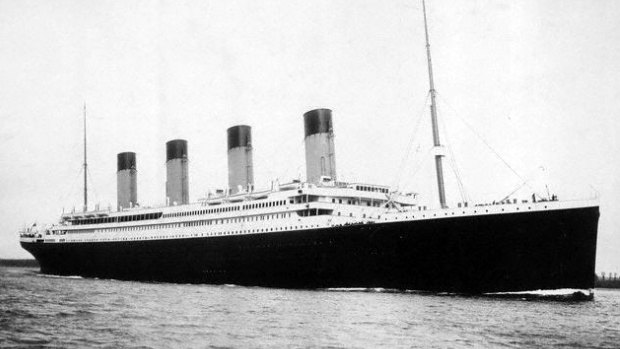 The RMS Titanic departing Southampton on April 10, 1912.