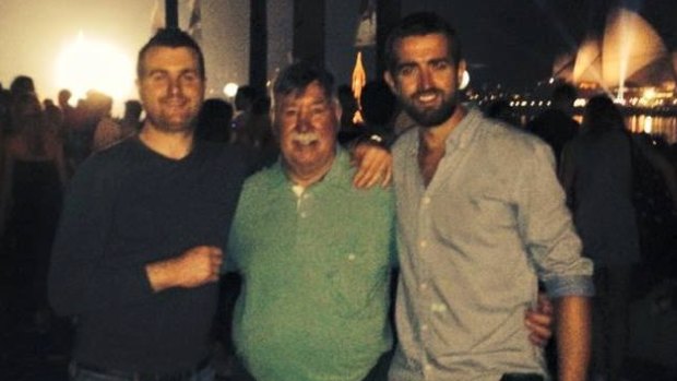 Barry, Oliver and Patrick Lyttle in Sydney before the alleged assault. 
