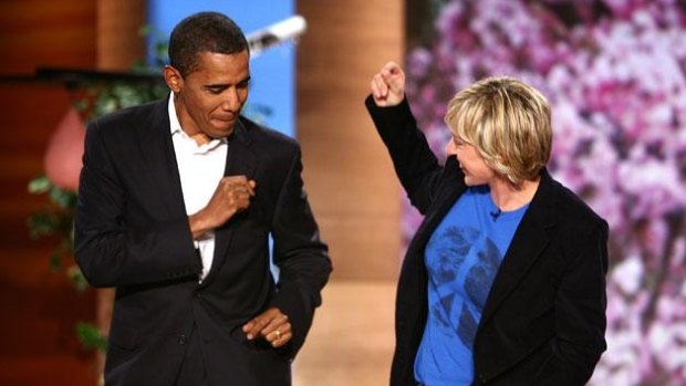 The then Senator Obama charmed the world with his smooth dancing as a guest on Ellen.