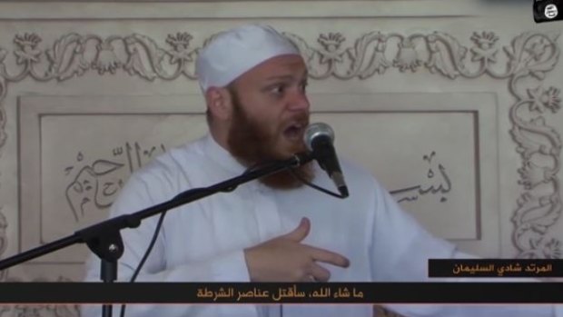 Sheikh Shady Alsuleiman is featured in the Islamic State video giving a sermon in which he dismantles the idea that violent extremism will get a person to heaven.