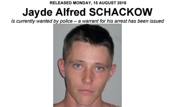 Wanted notice: Jayde Alfred Schackow was arrested following a nation-wide manhunt.