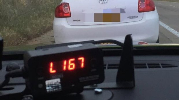The 19-year-old driver had his licence suspended on the spot for six months.