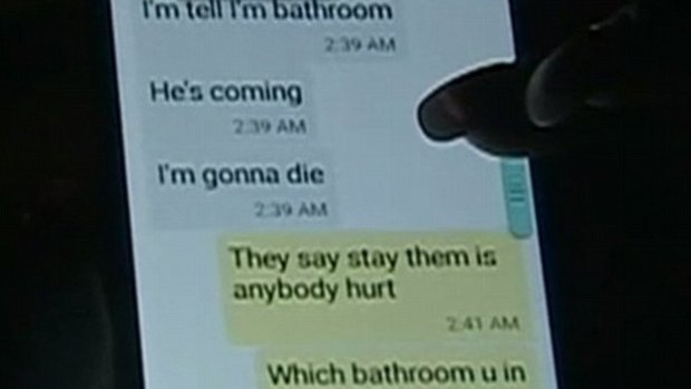 Texts from Pulse nightclub patron Eddie to his mother. 