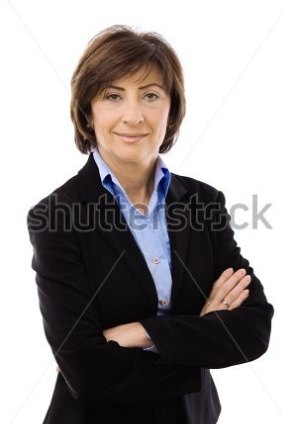 The image used to represent Schembri can be found by the keywords "Senior businesswoman wearing black suit posing with crossed arms, isolated on white background" in Shutterstock.