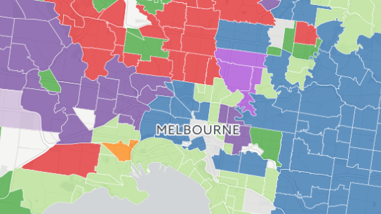 Most common birthplaces after Australia in Melbourne suburbs