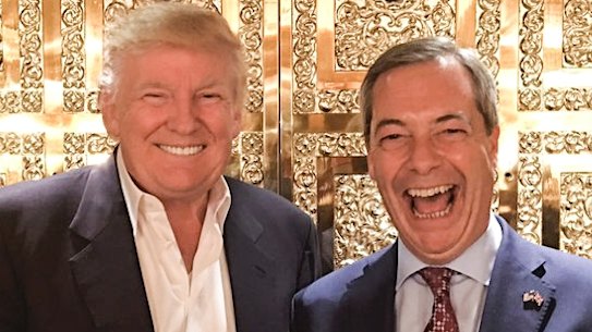Former UKIP leader Nigel Farage visited Donald Trump in New York after the 2016 election.