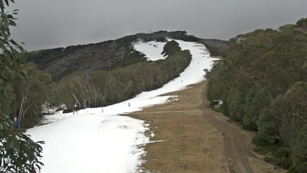 Little Buller Spur in Victoria offering some skiing on Wednesday.