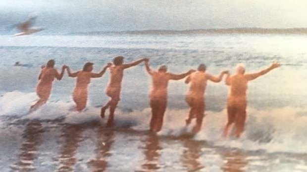 Morning Mermaids nude swim to mark the 2016 winter solstice at Springs Beach in Point Lonsdale. 