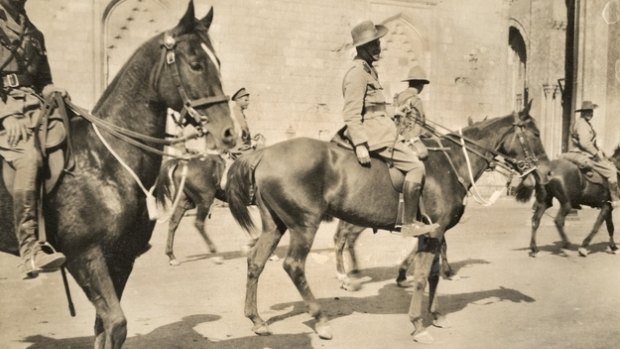 War horses: Members of the 1st Australian Light Horse Brigade in Cairo.