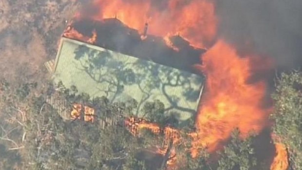 A property was destroyed in a bushfire in Wensleydale.