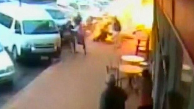 Ravenshoe CCTV footage of the devastating cafe explosion.