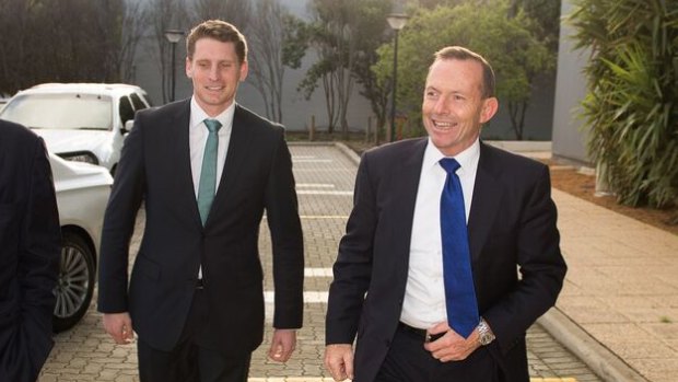 Andrew Hastie with Tony Abbott in Perth.