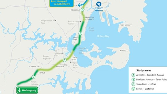 The F6 corridor study area map.