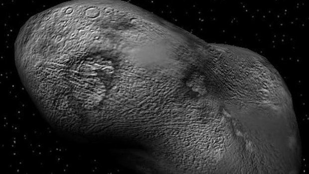 Spud-shaped asteroids like this come from the densely populated asteroid belt, between Mars and Jupiter.