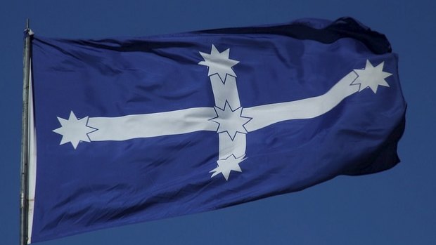 The Eureka flag.The right-wing think tank, the Institute of Public Affairs, and the mining union, the CFMEU, are at loggerheads over the spirit and saga of Eureka.