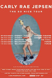 Singer Carly Rae Jepsen to tour Australia in 2023.