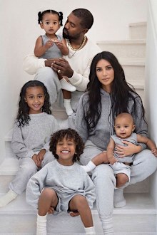 Kim Kardashian, Kanye West, family