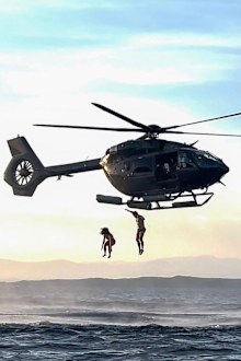 Katy Perry and Orlando Bloom jumping out of helicopter