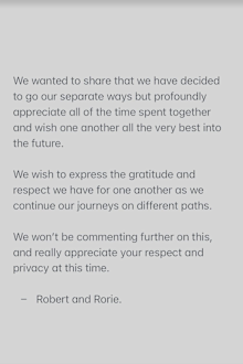 Robert Irwin and Rorie Buckey