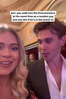 Millie Ford turned her rogue moment with Austin Butler into a cheeky TikTok video with the caption above.