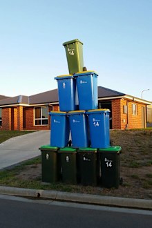 More than 1,000 people have joined the 'Bin Sculptures'  Facebook page (FACEBOOK)