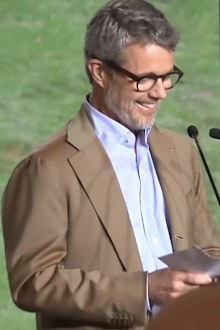 King Frederik of Denmark gives a speech in Melbourne on March 18, 2026.