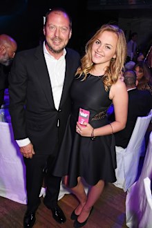Charlotte Emma with her father Matthew at the GQ Men Of The Year Awards in London in 2015.
