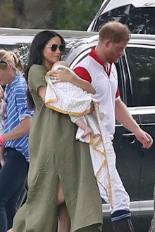 The Duke and Duchess of Sussex with their son Archie as they the King Power Royal Charity Polo Day.